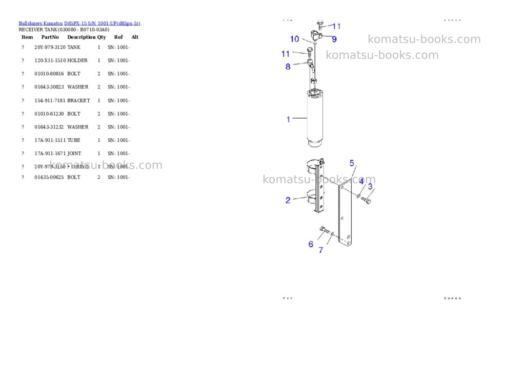Komatsu d85px-15 s/n 1001-up Parts catalog cover Page 6