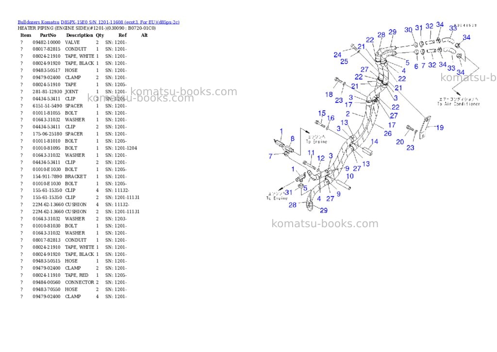 Komatsu d85px-15e0 s/n 1201-11608 ecot3, for eu Parts catalog cover Page 8