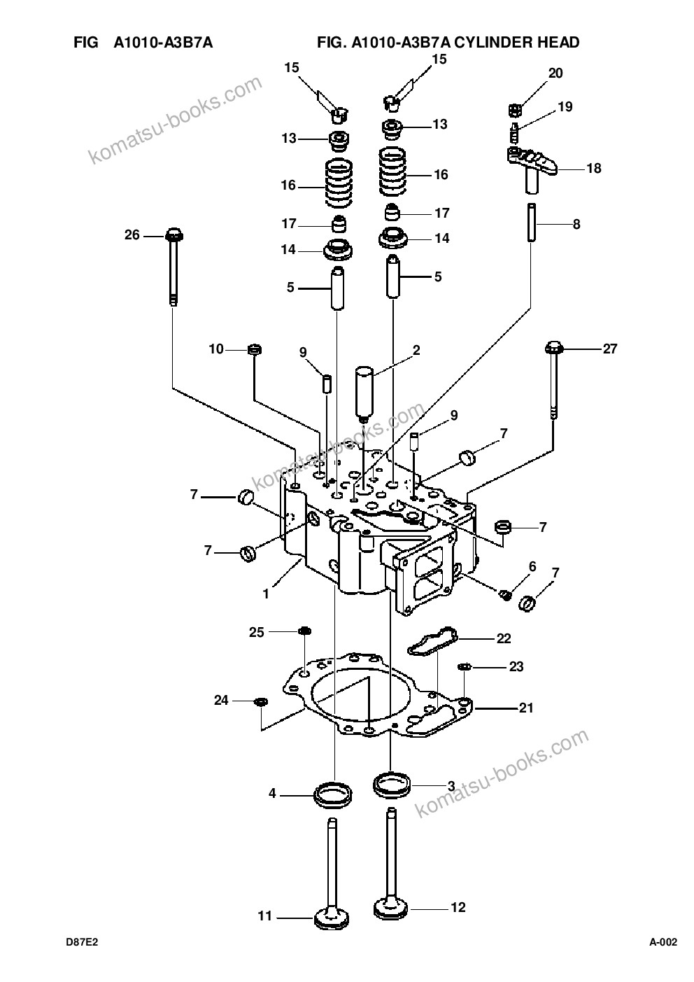 Komatsu d87e-2 s/n p090001-up Parts catalog cover Page 5