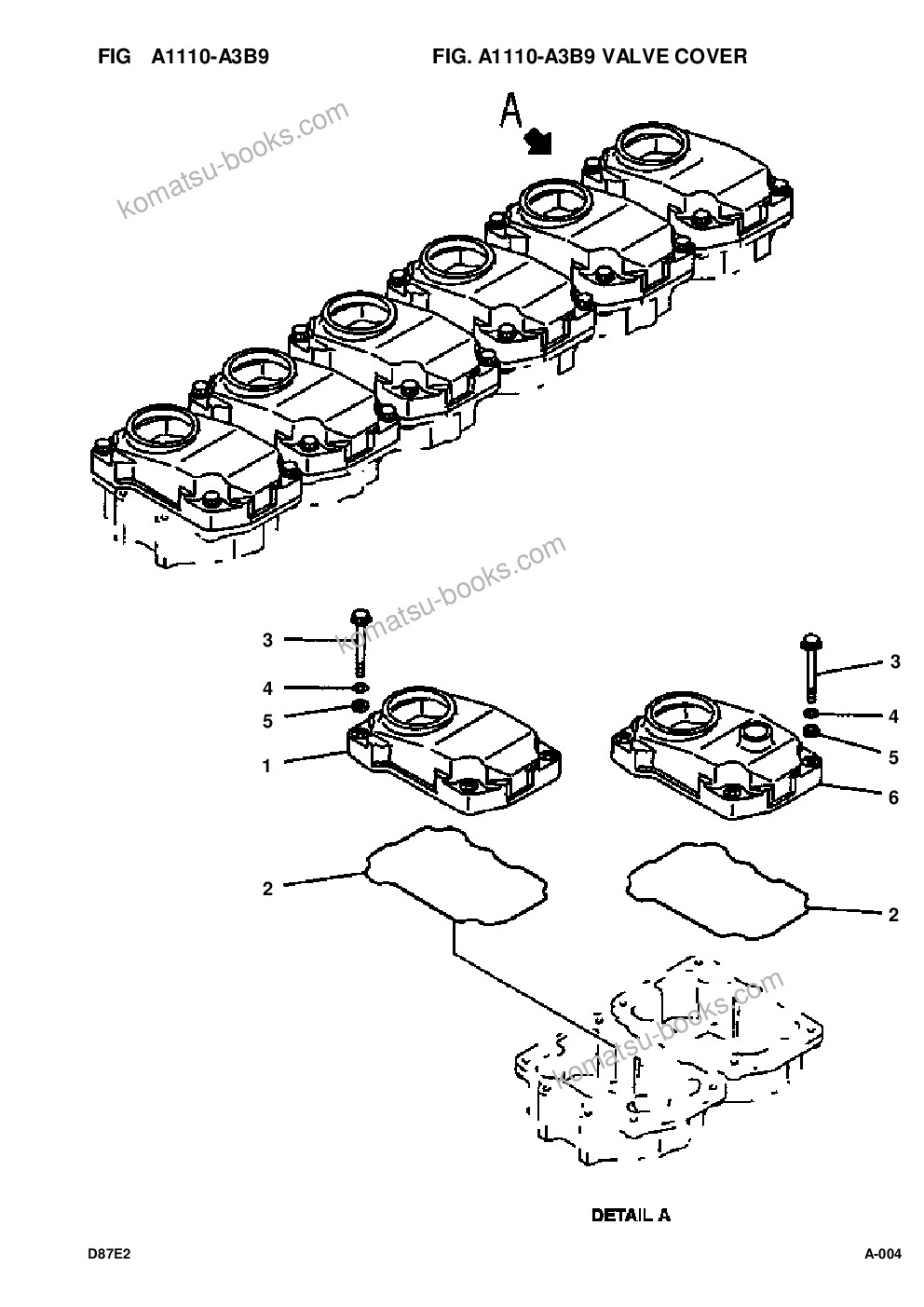 Komatsu d87e-2 s/n p090001-up Parts catalog cover Page 7