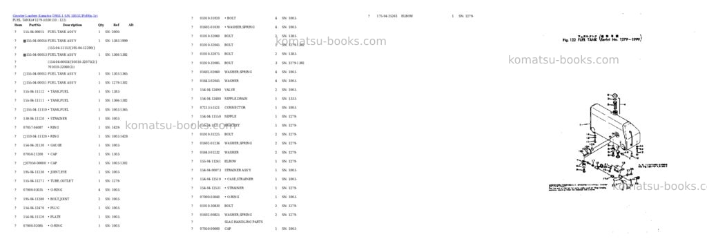 Komatsu d95s-1 s/n 1003-up Parts catalog cover Page 10 Komatsu d95s-1 s/n 1003-up Parts catalog cover Page 10