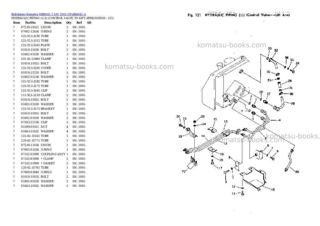 Komatsu dbb041-1 s/n 1001-up Parts catalog cover Page 3 Komatsu dbb041-1 s/n 1001-up Parts catalog cover Page 3