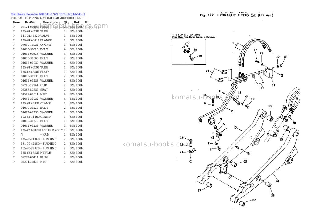 Komatsu dbb041-1 s/n 1001-up Parts catalog cover Page 4 Komatsu dbb041-1 s/n 1001-up Parts catalog cover Page 4