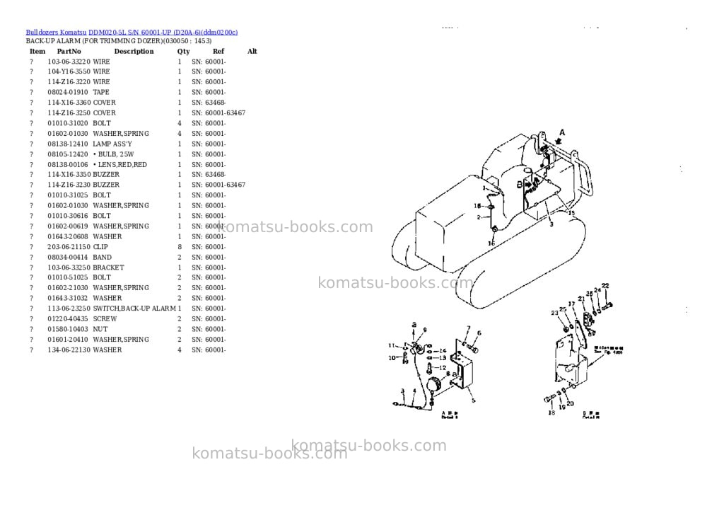 Komatsu ddm020-5l s/n 60001-up d20a-6 Parts catalog cover Page 4 Komatsu ddm020-5l s/n 60001-up d20a-6 Parts catalog cover Page 4