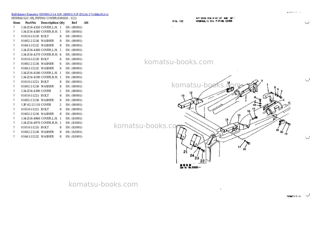 Komatsu ddm053-1a s/n 80001-up d53a-17 Parts catalog cover Page 4 Komatsu ddm053-1a s/n 80001-up d53a-17 Parts catalog cover Page 4
