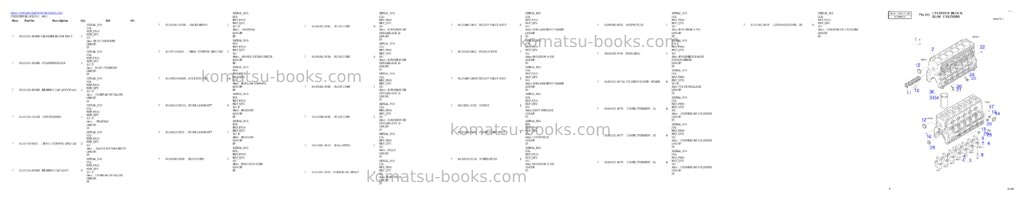 Komatsu DL250 Parts catalog cover Komatsu DL250 Parts catalog cover