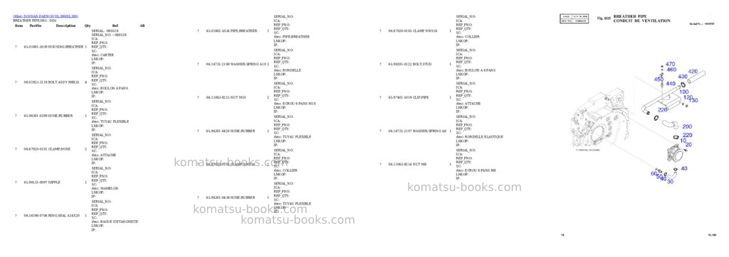 Komatsu DL300 Parts catalog cover Page 5 Komatsu DL300 Parts catalog cover Page 5