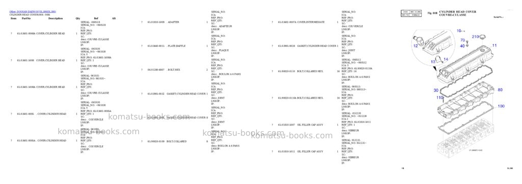 Komatsu DL300 Parts catalog cover Page 9 Komatsu DL300 Parts catalog cover Page 9