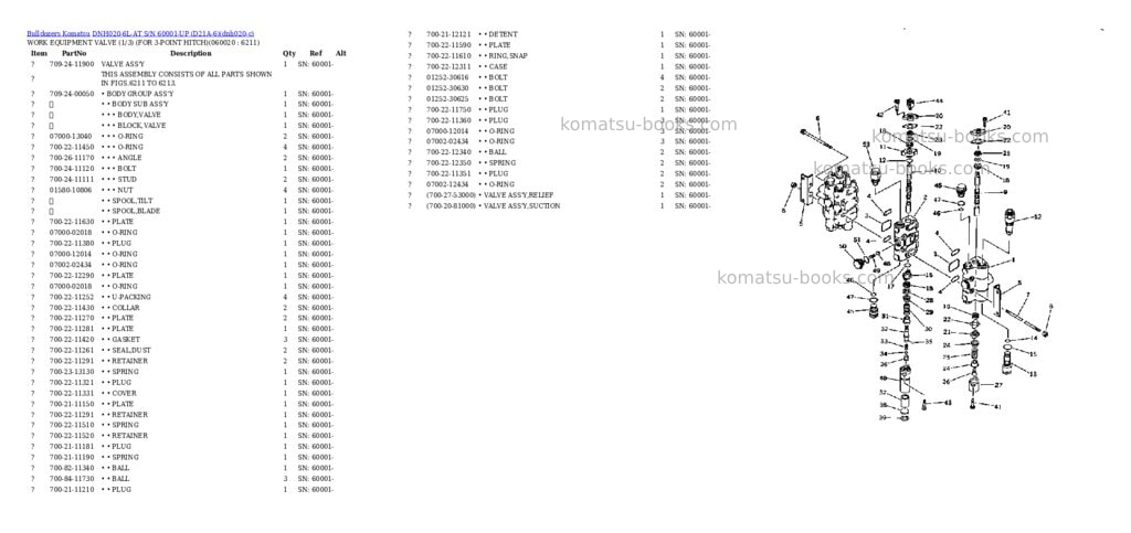 Komatsu dnh020-6l-at s/n 60001-up d21a-6 Parts catalog cover Page 3