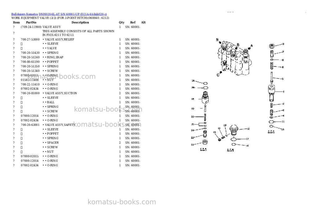 Komatsu dnh020-6l-at s/n 60001-up d21a-6 Parts catalog cover Page 5