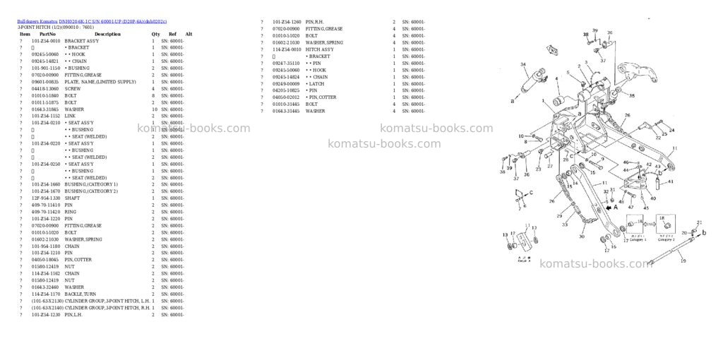 Komatsu dnh020-6k-1c s/n 60001-up d20p-6a Parts catalog cover Page 10