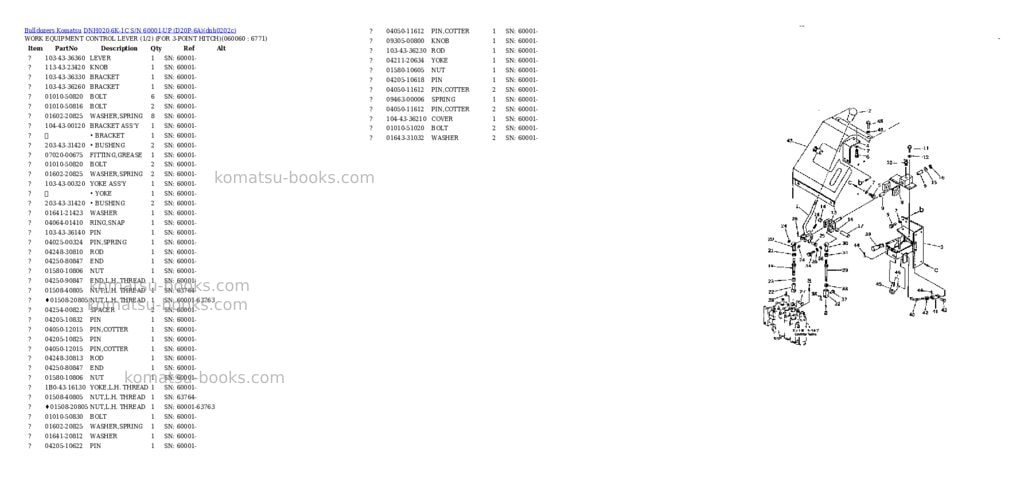 Komatsu dnh020-6k-1c s/n 60001-up d20p-6a Parts catalog cover Page 7