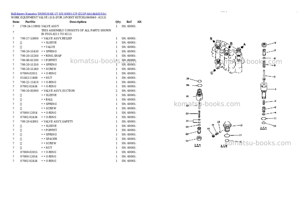 Komatsu dnh020-6k-1t s/n 60001-up d21p-6a Parts catalog cover Page 5