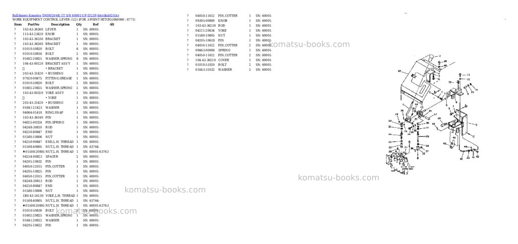 Komatsu dnh020-6k-1t s/n 60001-up d21p-6a Parts catalog cover Page 7