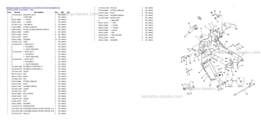 Komatsu dnh020-6k-1t s/n 60001-up d21p-6a Parts catalog cover Page 9