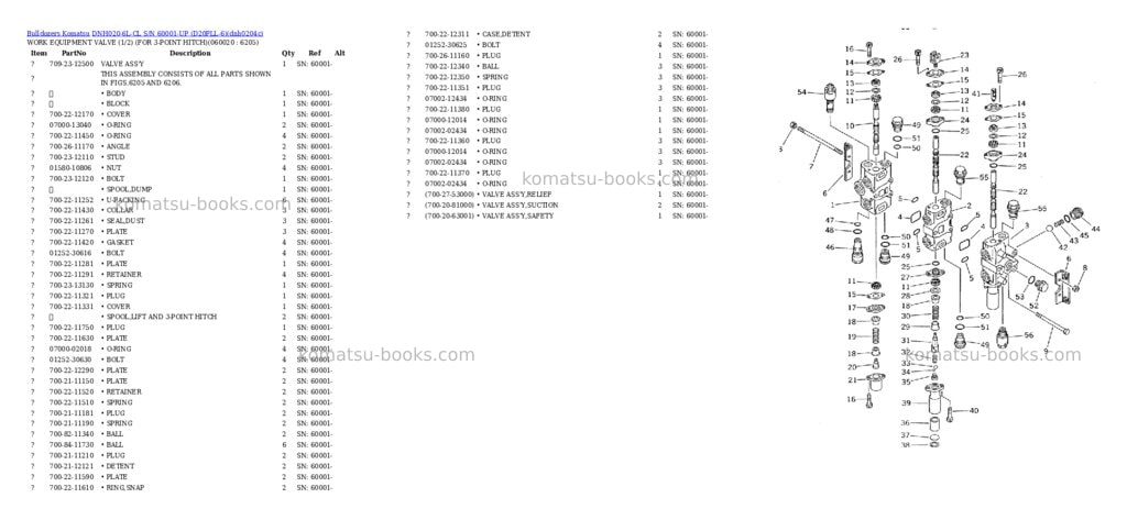 Komatsu dnh020-6l-cl s/n 60001-up d20pll-6 Parts catalog cover Page 3
