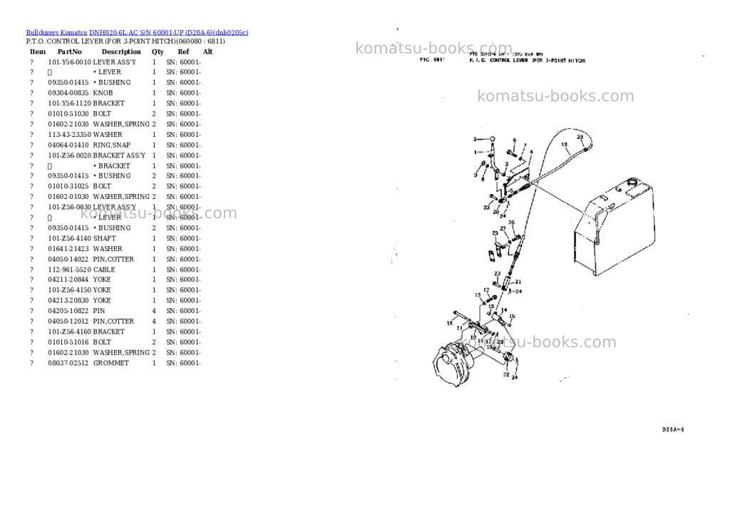 Komatsu dnh020-6l-ac s/n 60001-up d20a-6 Parts catalog cover Page 9 Komatsu dnh020-6l-ac s/n 60001-up d20a-6 Parts catalog cover Page 9