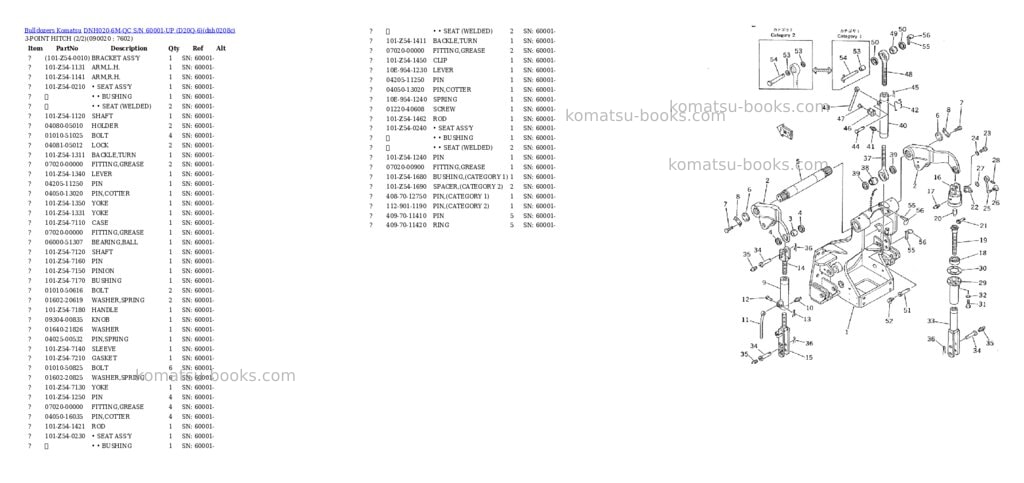 Komatsu dnh020-6m-qc s/n 60001-up d20q-6 Parts catalog cover Page 10 Komatsu dnh020-6m-qc s/n 60001-up d20q-6 Parts catalog cover Page 10