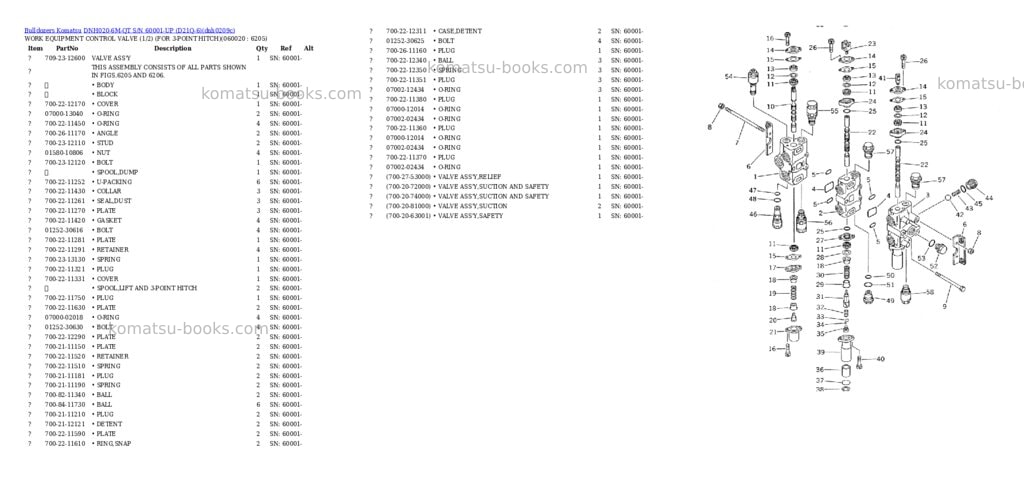 Komatsu dnh020-6m-qt s/n 60001-up d21q-6 Parts catalog cover Page 3