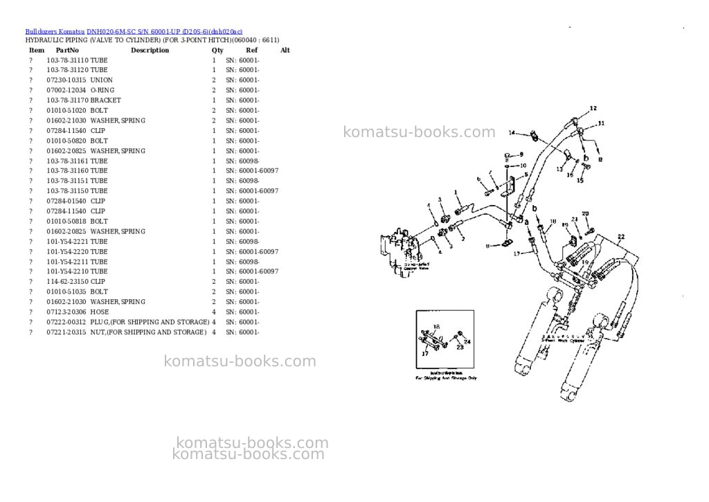 Komatsu dnh020-6m-sc s/n 60001-up d20s-6 Parts catalog cover Page 5 Komatsu dnh020-6m-sc s/n 60001-up d20s-6 Parts catalog cover Page 5