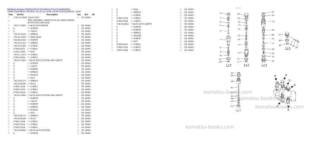 Komatsu dnh020-6m-st s/n 60001-up d21s-6 Parts catalog cover Page 4