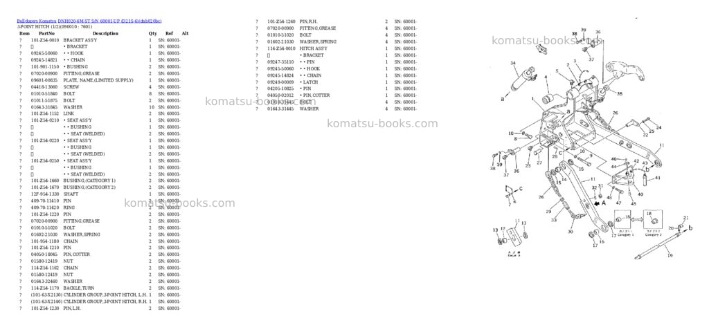 Komatsu dnh020-6m-st s/n 60001-up d21s-6 Parts catalog cover Page 8