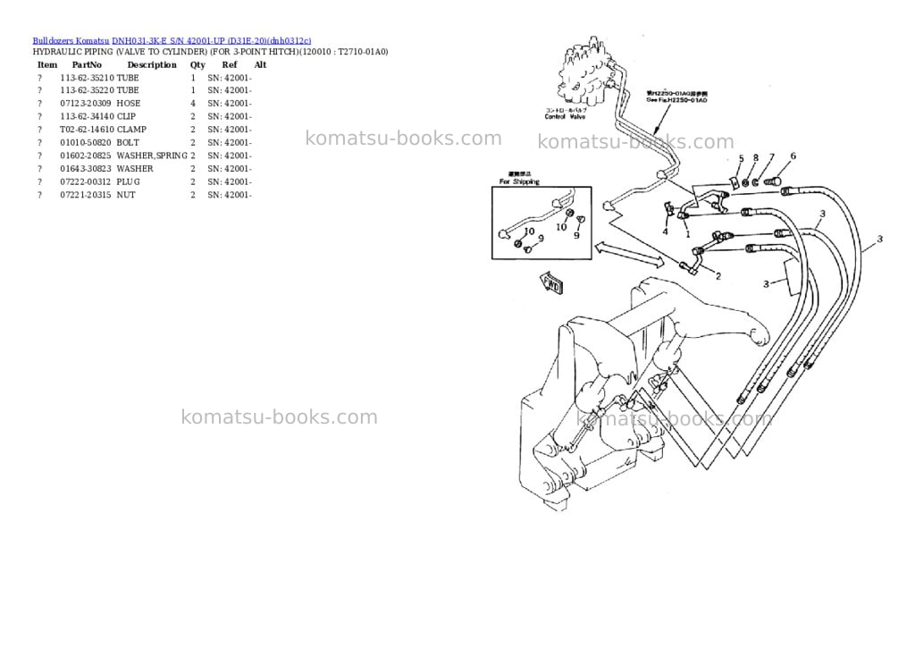 Komatsu dnh031-3k-e s/n 42001-up d31e-20 Parts catalog cover Page 10
