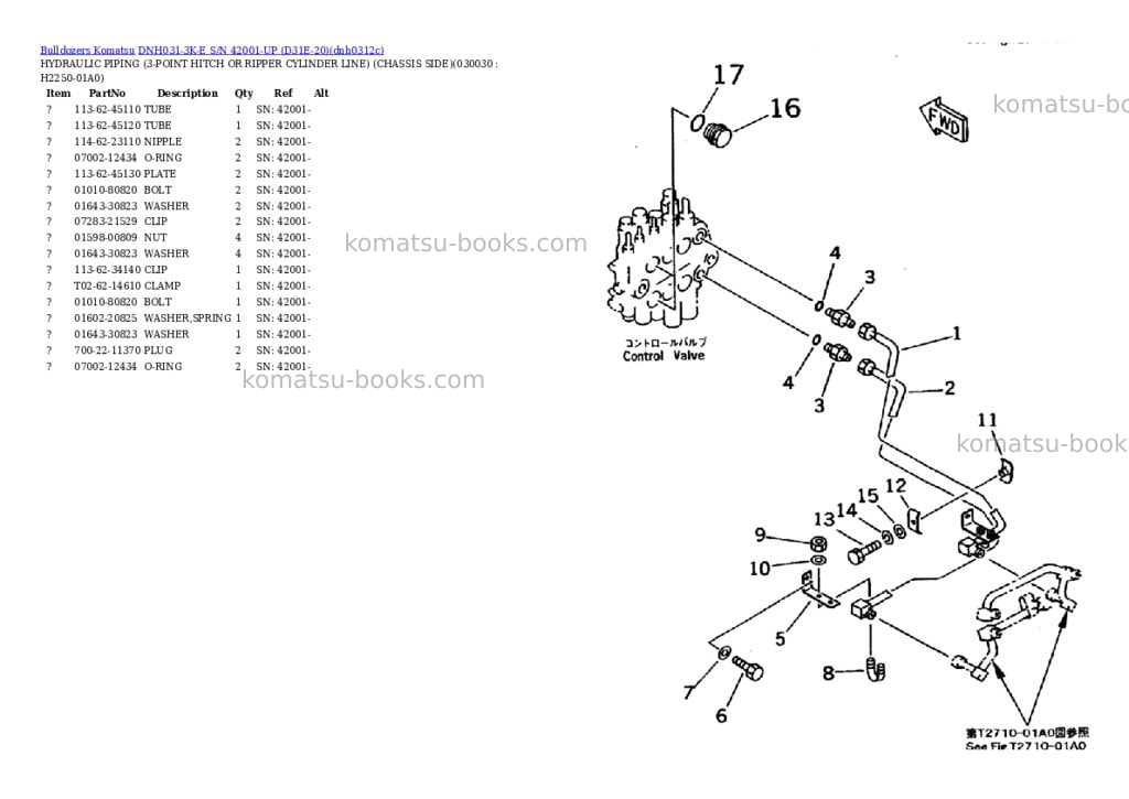 Komatsu dnh031-3k-e s/n 42001-up d31e-20 Parts catalog cover Page 2