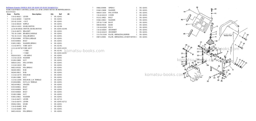 Komatsu dnh031-3k-e s/n 42001-up d31e-20 Parts catalog cover Page 3