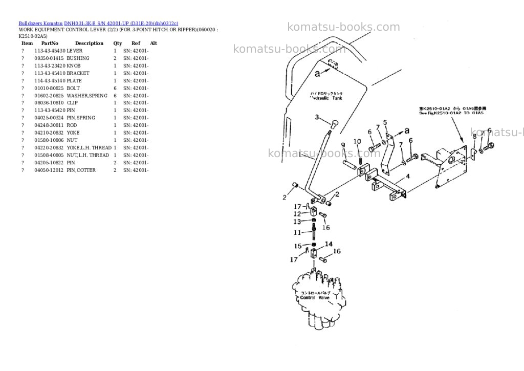 Komatsu dnh031-3k-e s/n 42001-up d31e-20 Parts catalog cover Page 4