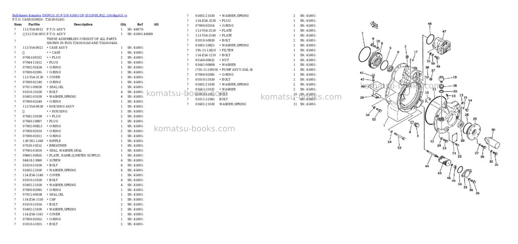 Komatsu DNP031-3C-P S/N 45001-UP (D31P/PL/PLL-20) Parts catalog cover Komatsu DNP031-3C-P S/N 45001-UP (D31P/PL/PLL-20) Parts catalog cover