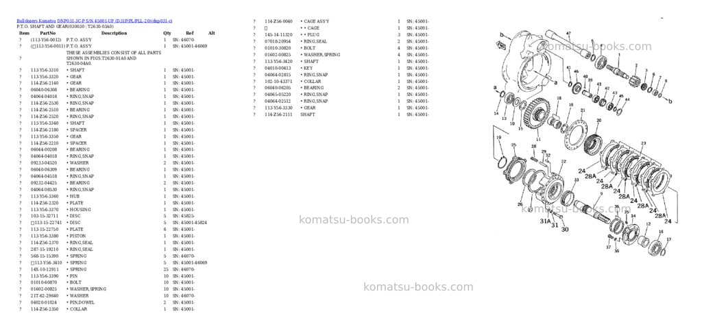 Komatsu DNP031-3C-P S/N 45001-UP (D31P/PL/PLL-20) Parts catalog cover Page 2 Komatsu DNP031-3C-P S/N 45001-UP (D31P/PL/PLL-20) Parts catalog cover Page 2
