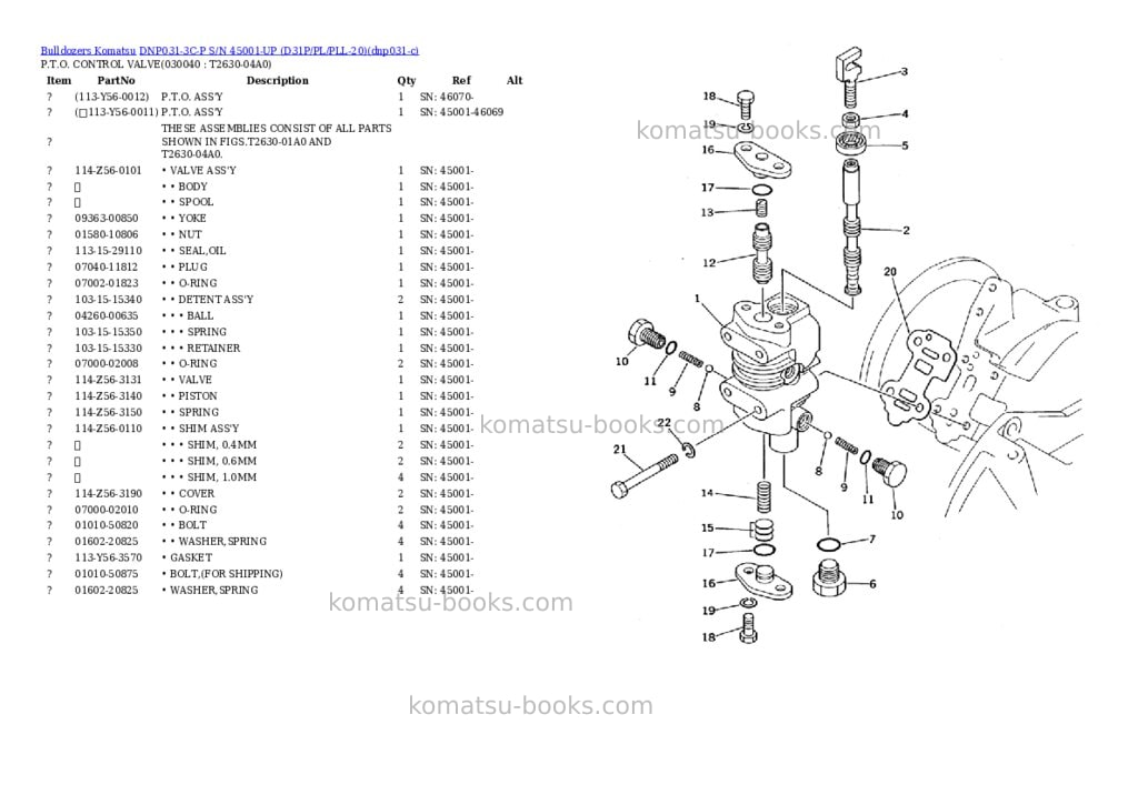 Komatsu DNP031-3C-P S/N 45001-UP (D31P/PL/PLL-20) Parts catalog cover Page 3 Komatsu DNP031-3C-P S/N 45001-UP (D31P/PL/PLL-20) Parts catalog cover Page 3