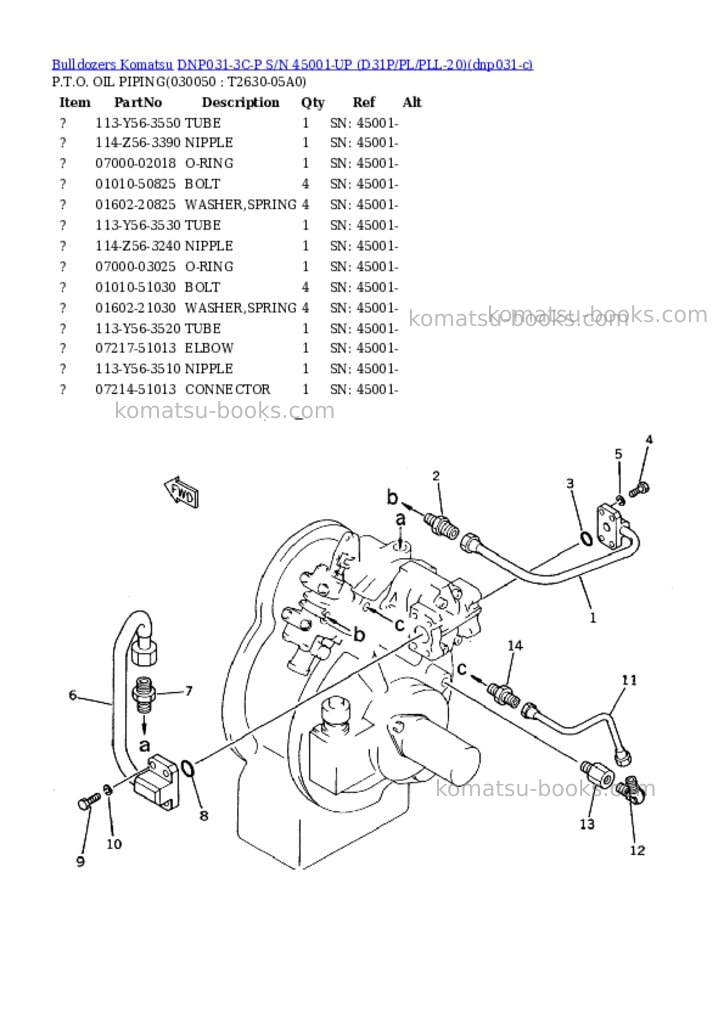 Komatsu DNP031-3C-P S/N 45001-UP (D31P/PL/PLL-20) Parts catalog cover Page 4 Komatsu DNP031-3C-P S/N 45001-UP (D31P/PL/PLL-20) Parts catalog cover Page 4