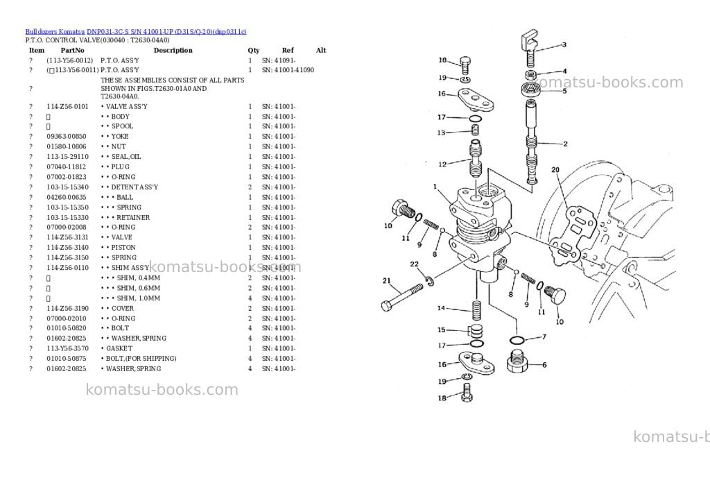 Komatsu dnp031-3c-s s/n 41001-up d31s/q-20 Parts catalog cover Page 3