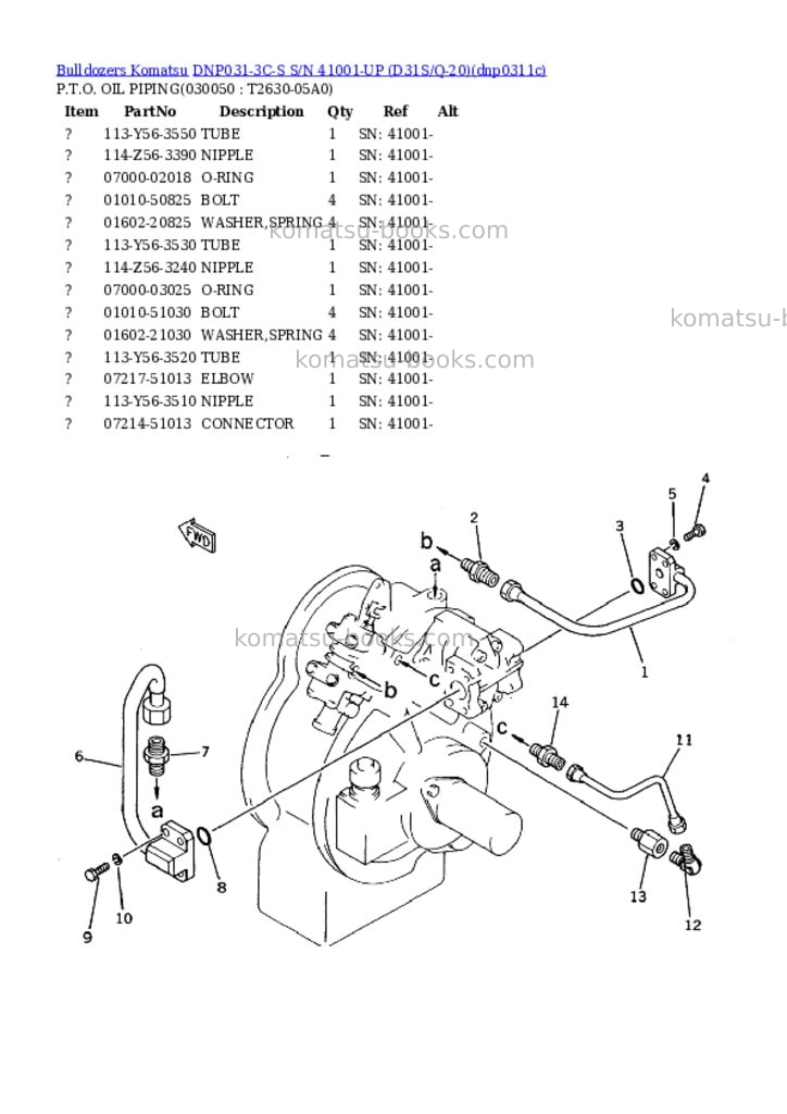 Komatsu dnp031-3c-s s/n 41001-up d31s/q-20 Parts catalog cover Page 4