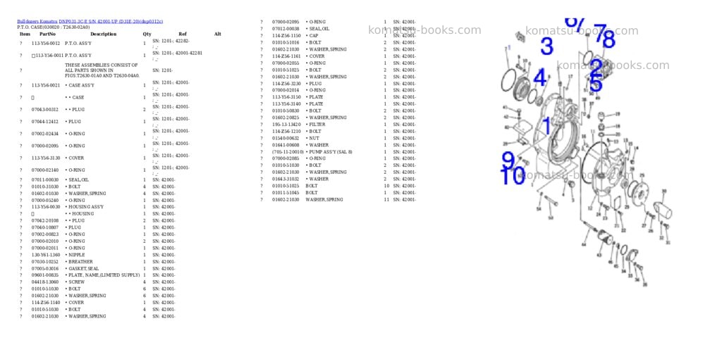 Komatsu dnp031-3c-e s/n 42001-up d31e-20 Parts catalog cover Page 4