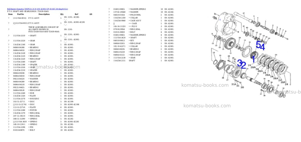 Komatsu dnp031-3c-e s/n 42001-up d31e-20 Parts catalog cover Page 5