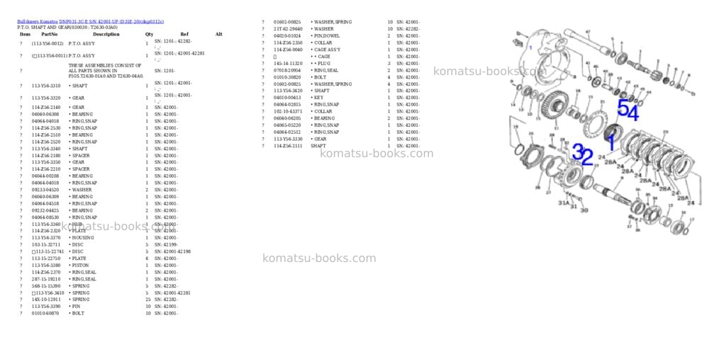 Komatsu dnp031-3c-e s/n 42001-up d31e-20 Parts catalog cover Page 6