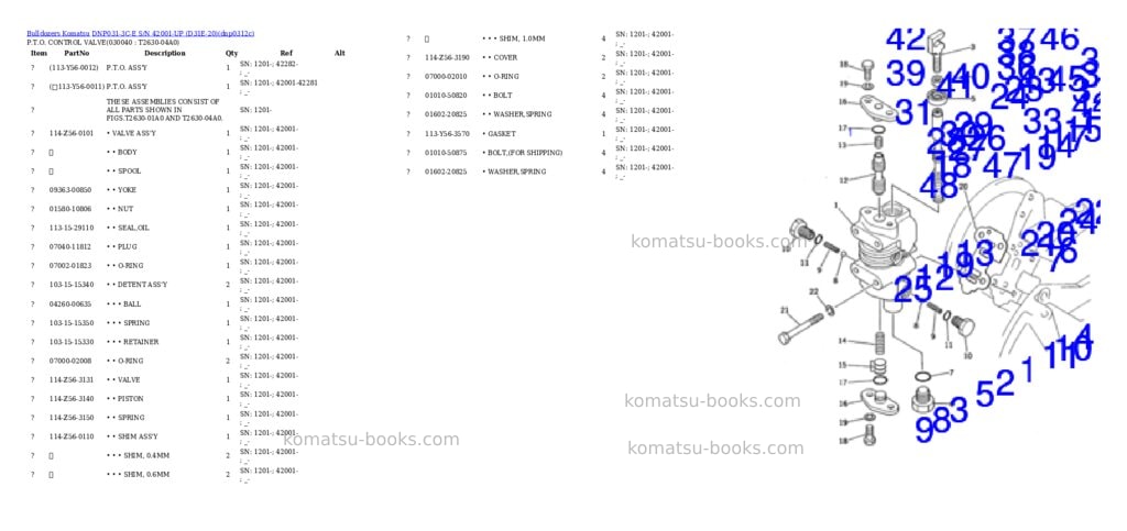 Komatsu dnp031-3c-e s/n 42001-up d31e-20 Parts catalog cover Page 7