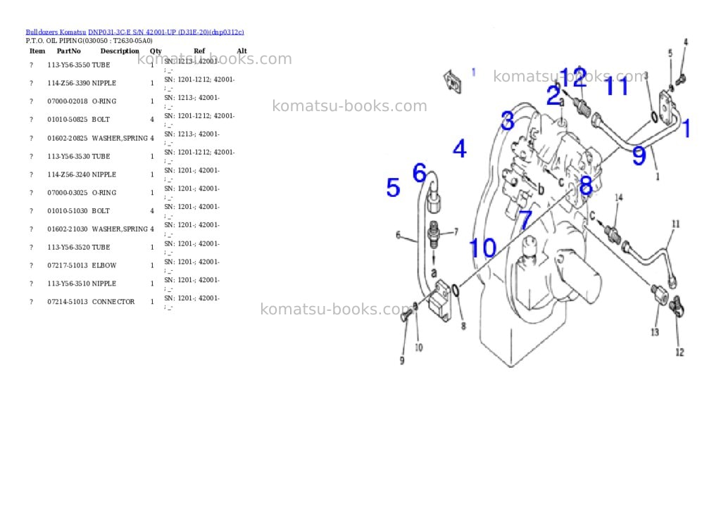 Komatsu dnp031-3c-e s/n 42001-up d31e-20 Parts catalog cover Page 9