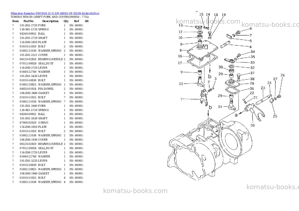 Komatsu dwc020-1c-s s/n 60001-up d20s-6 Parts catalog cover Page 8 Komatsu dwc020-1c-s s/n 60001-up d20s-6 Parts catalog cover Page 8