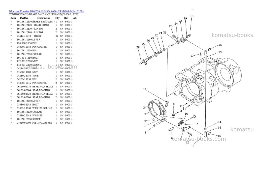 Komatsu dwc020-1c-s s/n 60001-up d20s-6 Parts catalog cover Page 9 Komatsu dwc020-1c-s s/n 60001-up d20s-6 Parts catalog cover Page 9
