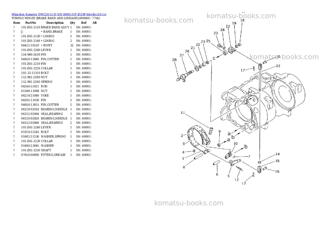 Komatsu dwc20-1c-d s/n 60001-up d20p-6a Parts catalog cover Page 9 Komatsu dwc20-1c-d s/n 60001-up d20p-6a Parts catalog cover Page 9