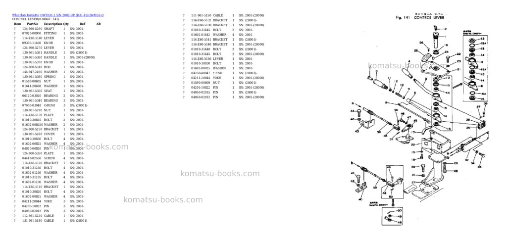 Komatsu dwt031-1 s/n 2001-up d31-16 Parts catalog cover Page 5 Komatsu dwt031-1 s/n 2001-up d31-16 Parts catalog cover Page 5