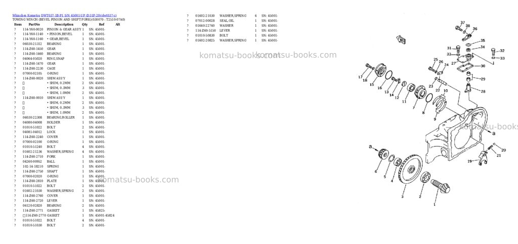 Komatsu DWT037-1B-P1 S/N 45001-UP (D31P-20) Parts catalog cover Page 7 Komatsu DWT037-1B-P1 S/N 45001-UP (D31P-20) Parts catalog cover Page 7