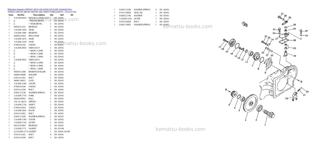 Komatsu dwt037-1b-e1 s/n 42001-up d31e-20 Parts catalog cover Page 6
