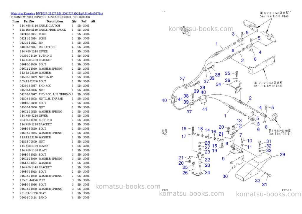 Komatsu dwt037-1b-d7 s/n 3001-up d31a/am Parts catalog cover Komatsu dwt037-1b-d7 s/n 3001-up d31a/am Parts catalog cover
