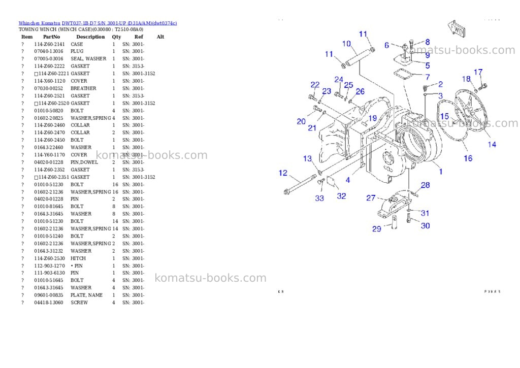 Komatsu dwt037-1b-d7 s/n 3001-up d31a/am Parts catalog cover Page 7 Komatsu dwt037-1b-d7 s/n 3001-up d31a/am Parts catalog cover Page 7
