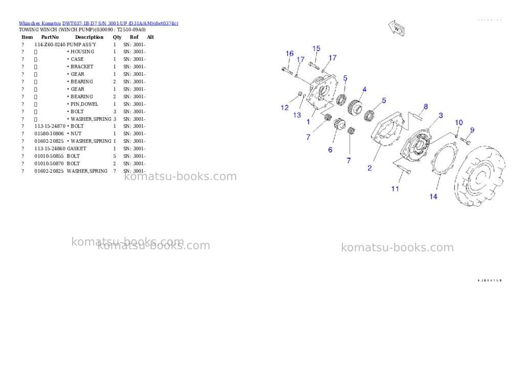 Komatsu dwt037-1b-d7 s/n 3001-up d31a/am Parts catalog cover Page 8 Komatsu dwt037-1b-d7 s/n 3001-up d31a/am Parts catalog cover Page 8
